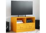 Maison Exclusive - Mobile Tv Giallo Senape 67X39X44 Cm Acciaio