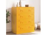 Maison Exclusive - Credenza Giallo Senape 67X39X83 Cm Acciaio