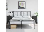 Maison Exclusive - Comodini 2 Pz. Nero 34,5X39X62 Cm Acciaio