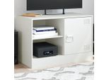 Maison Exclusive - Mobile Tv Bianco 67X39X44 Cm Acciaio