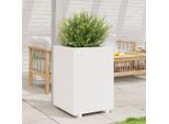 Maison Exclusive - Fioriera Da Giardino Bianca 50X50X72,5Cm Legno Massello Di Pino