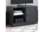 Maison Exclusive - Mobile Tv Nero 67X39X44 Cm In Acciaio