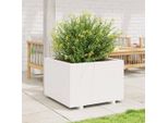 Maison Exclusive - Fioriera Da Giardino Bianca 70X70X49,5Cm Legno Massello Di Pino