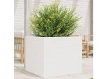 Maison Exclusive - Fioriera Da Giardino Bianca 80X80X68,5Cm Legno Massello Di Pino