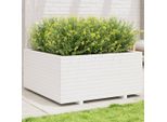 Maison Exclusive - Fioriera Da Giardino Bianca 100X100X49,5 Legno Massello Di Pino