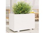 Maison Exclusive - Fioriera Da Giardino Bianca 70X40X49,5Cm Legno Massello Di Pino