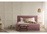Polsterbett Home Affaire "Merrit", Rot (Rot, Grau), B:173Cm H:124Cm L:234Cm, Struktur (70% Recyceltes Polyester, 30% Polyester), Betten, Polsterbett Ohne Bettkasten Polsterbett, Quernaht Im Kopf- Und FußTeil, In 5 Breiten, Auch In 220 Cm LäNge