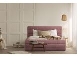 Polsterbett Home Affaire "Merrit", Rot (Rot, Grau), B:193Cm H:124Cm L:234Cm, Struktur (70% Recyceltes Polyester, 30% Polyester), Betten, Polsterbett Ohne Bettkasten Polsterbett, Quernaht Im Kopf- Und FußTeil, In 5 Breiten, Auch In 220 Cm LäNge