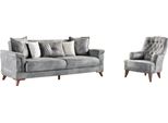 Set Di Divani 3+1 Posti Set Di Poltrone Divani Imbottiti Tessuto Tessuto