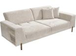 Lusso Divano A 3 Posti Arredamento Soggiorno Elegante Divano 236Cm Tessile Bianco