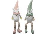 Gnomo Coniglietto Di Pasqua Gambe Penzolanti 39 Cm