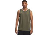 Under Armour Ua Zone Pro Mesh Tank - Navy Od Green, Taglia:M