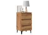 Maison Exclusive - Comodino Con Gambe In Metallo Rovere Artisan 40X35X69 Cm