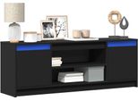Maison Exclusive - Mobile Tv Con Illuminazione A Led Nero 139,5X34X50 Cm