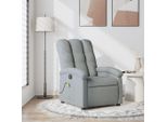Pratica Poltrona Reclinabile Massaggiante, Tessuto Grigio Chiaro - Tv & Poltrona Reclinabile ,Mobili Di Design 1779991 1Pacco