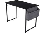 Bureau Nero – Con Vano Portaoggetti – Per Computer, Pc E Laptop – 120 Cm – Per Adulti – Ufficio Domestico
