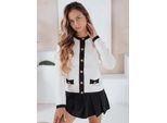 Dstreet Maglione Da Donna Syncive Ecru Con Bottoni M/L