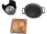 Hibachi Grill Smokeless Telaio In Legno Lega Di Alluminio Facile Montaggio Portatile Charcoal Grill Per Il Campeggio Casa Barbecue