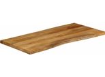 Syfax™ Piano Tavolo 110X60X3,8 Cm Bordi Vivi In Legno Massello Mango