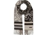 Fraas Sciarpa Cashmink Scarf Black White Nero