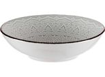 Vessia | Piatto - Piatto Fondo - 20 Cm - Grigio Crema - Decorativo - Terracotta - Piatto Fondo