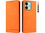 Custodia Per Honor Play10, Flip Case In Finto Cuoio Retrò Con Supporto E Slot Per Carte Di Credito Arancione