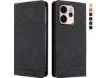 Custodia Per Oppo Reno15 5G, Custodia Retro In Finto Cuoio Flip Con Supporto E Slot Per Schede Nero