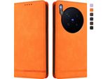 Custodia Per Vivo X300 Pro, Custodia Retro In Finto Cuoio Flip Con Supporto E Slot Per Schede Arancione