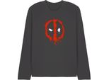 Deadpool - Maglietta Uomo/Donna Unisex, Logo, Manica Lunga TV28596 (S) (Charcoal)