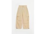Bonito | Pantaloni Da Jogging Cargo Per Bambina - Taglia 128 (7-8 Anni) - Nero - Leggeri - Comodi - Perfetti Per La Primavera E L'estate