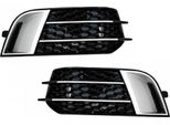 Griglia Laterale Fendinebbia Per Audi A1 8X 10-15 RS1 Look Black.