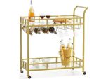 Carrello Di Servizio In Acciaio Inox - Carrello A 3 Ripiani - Portata 80 Kg - Carrello Da Cucina Con Ruote Frenanti