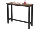 Happyment Tavolo Bar Jamaica - Interno - Cucina - Legno E Metallo - Rettangolare - Nero/Bruno - 120X40X100Cm