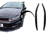 Sopracciglia Per Vw Polo 6R 6C 2009-2017 Nero Lucido.