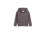 Tom Tailor Jungen Basic Hoodie Sweatjacke, Grau, Uni, Gr. 116/122