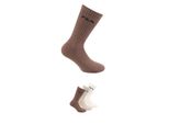 Tennissocken FILA UNISEX CREW TENNIS FULL TERRY SOCKS, Damen, Gr. 43-46, mocha mousse, Baumwollmischung, normal, Socken Tennissocken, mit dezentem Logoschriftzug
