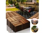 Yakimz 4M² Piastrelle Di Legno A Mosaico In Legno Di Acacia 44 Pezzi 30X30 Cm Piastrelle Per Balcone Piastrelle Per Giardino Piastrelle Per Patio Piastrelle Per Giardino Terrazzo Balcone