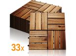 Yakimz 3M² Piastrelle Di Legno A Mosaico In Legno Di Acacia 44 Pezzi 30X30 Cm Piastrelle Per Balcone Piastrelle Per Giardino Piastrelle Per Patio Piastrelle Per Giardino Terrazzo Balcone