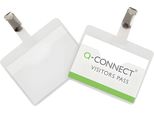 Q-Connect® KF01560 Badge Portanome - Con Clip, Aperto, 90 X 60 Mm