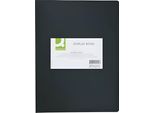 Q-Connect® KF01252 Libro Della Visibilità - 20 Maniche, Copertina In Pp, 450 Mym, Nero