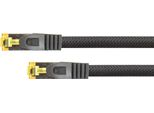Python 8070PY-030S Python Patchkabel M. Cat.7 Rohkabel Nylongefl. Schwarz 3M