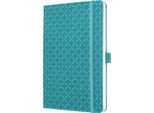 Sigel Modisch JN103 Notizbuch Jolie® Ca. A5 Liniert 174 Seiten Aqua Green Hardcover(T)