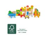 Small Foot 11054 Blocchi Da Costruzione In Legno Zoo, 50 Pezzi (1 Set)