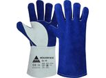 Guanti Da Saldatura MüHlheim Blue Taglia 8 Blu/Grigio In Crosta Bovina