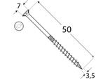 200X Viti Per Legno Viti Torx Per Pannelli Truciolari 3,5X50Mm Viti Per Legno T15