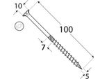 Dmx - Viti Da Costruzione Per Legno Con Testa Svasata Cs - 5Mm Torx - Zinco Galvanizzato