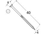 Viti Per Legno Torx, Viti Per Pannelli Truciolari 4,0X40, Viti Da Costruzione