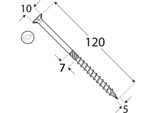Dmx - Viti Da Costruzione Per Legno Con Testa Svasata Cs - 5Mm Torx - Zinco Galvanizzato