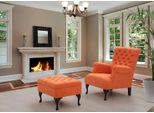 Poltrona Chesterfield 1 Posto Lounge Club Televisione Velluto Divano Sedia Ad Ala Tappezzeria