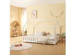 Letto Per Bambini 'Hesel' Con Rete A Doghe Anticaduta 140 X 200 Cm Bianco